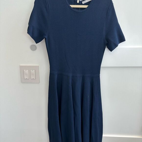 JASON WU navy blue midi knit dress- size 8 - Picture 1 of 15